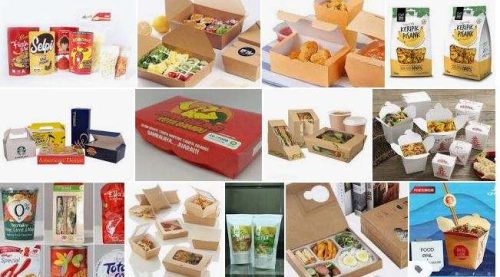 contoh berbagai jenis dus kemasan makanan